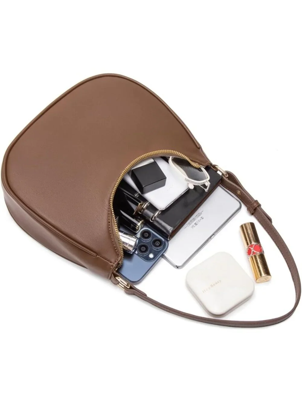 Cute Crescent Shoulder Bag for Women | Hobo Tote Handbag & Mini Clutch with